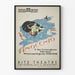 Vintage dekorativ poster med Pinocchio, sirener och val