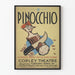 Vintageposter Pinocchio – Klassisk teater väggdekoration