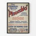 Vintageaffisch för teatern Pinocchio Federal Theatre