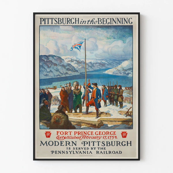 Vintageposter Pittsburgh i början - Historisk väggdekoration
