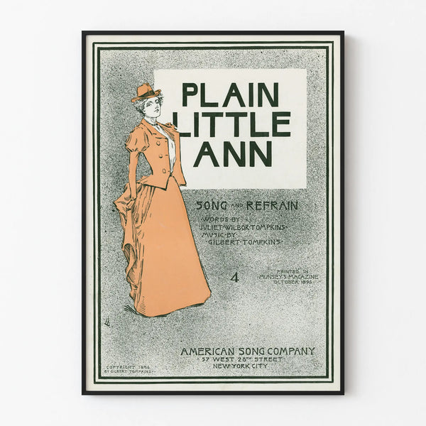 Vintageposter Plain Little Ann i grafisk harmoni