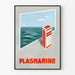 Vintageposter PLASMARINE marint väggdekoration