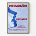 Vintage reklamposter för Pneumogéine - Retro medicinsk väggdekoration
