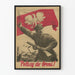 Vintage polsk militär propagandaposter