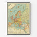 Vintage politisk karta affisch av Europa