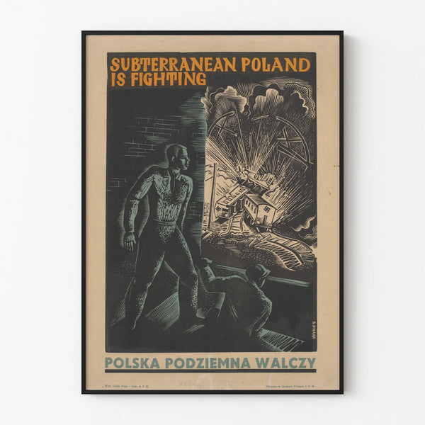 Polsk militär propagandaposter - Underjordiska Polen kämpar