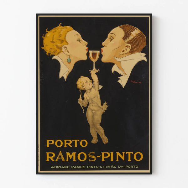 Vintageposter Porto Ramos-Pinto med Amorino och Eleganta Porträtt