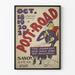 Vintageposter Post Road för retro väggdekoration