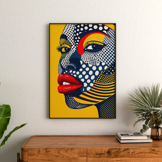 Tableau Pop Art - Visage Pop | Reproduction Tableau Décoration murale affiche copie