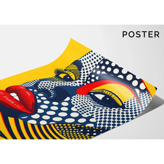 Tableau Pop Art - Visage Pop | Reproduction Tableau Décoration murale affiche copie