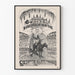 Vintageposter Pow-Wow En samling av stammar