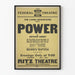 Vintage teaterposter Power Arthur Arent - Retro väggdekoration
