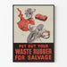 Vintageposter för återvinning av gummi - Retro väggdekoration
