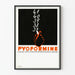 Vintage affisch Pyformine grafisk väggdekor