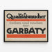 Vintage reklamposter Garbaty på tyska — inramlat konstverk på väggen