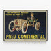 Vintage reklamposter för Continental däck — inramlat konstverk på väggen