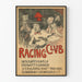 Vintageaffisch Racing Club cykellopp Strasbourg 1898