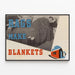 Vintageposter Rags Make Blankets för väggdekoration — inramlat konstverk på väggen
