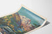 Vintageposter Rainier National Park med Northern Pacific-tåg