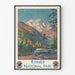 Vintageposter Rainier National Park med Northern Pacific-tåg