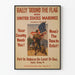 Vintageaffisch med United States Marines - Patriotisk väggdekoration