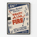 Vintage musikposter Ready Aim Fire väggdekoration