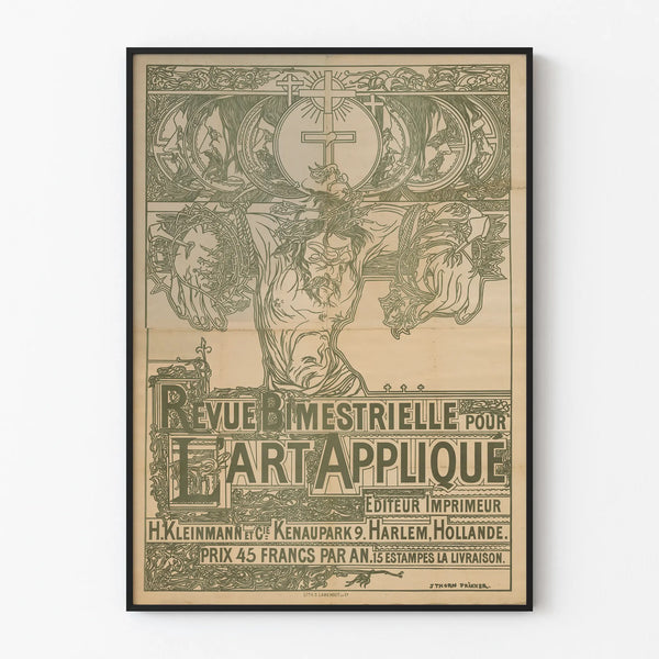Vintageposter för Revue Bimestrielle för tillämpad konst