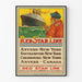 Vintageposter Red Star Line - Kryssningar mellan Antwerpen, Southampton och Cherbourg till New York