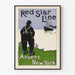 Vintageposter Red Star Line Antwerpen New York