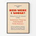 Vintage affisch med reseäventyr i Norge av Norges Statsbaner