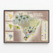 Vintageposter av Brasiliens naturresurser — inramlat konstverk på väggen