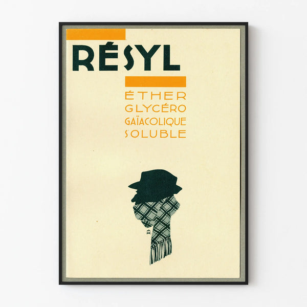 Vintageaffisch Résyl - Texturerad väggdekorationsposter