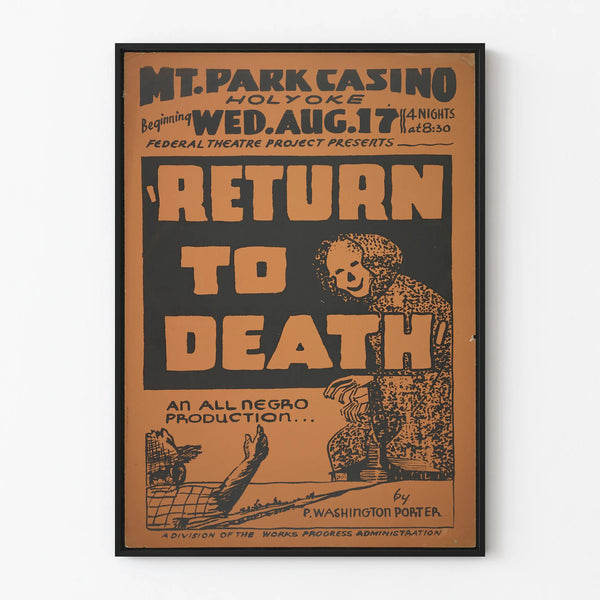 Vintageposter Return to Death - Federalteatern Projekt