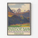 Vintageposter av Rhätische Bahn - Château de Tarasp i Engadine