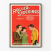 Vintagefilmposter med strumpor i rullning - Retro biografväggdekoration