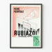 Vintage reklamposter för Rubiazol azo-färgämne
