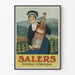 Vintageposter Salers Gentiana från Auvergne för väggdekoration