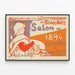 Vintageaffisch för salong 1896 i Liège för väggdekoration — inramlat konstverk på väggen