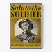 Vintage militär poster Salute the Soldier - Retro väggdekoration