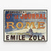 Vintageposter Le Journal commencera Rome av Emile Zola — inramlat konstverk på väggen