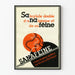 Vintage reklamposter Sanafeine väggdekor