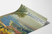 Vintageposter Sanremo panoramavy och blommor