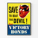 Vintageposter 'Save to Beat the Devil' - Retro väggdekoration
