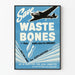 Vintageaffisch Save Waste Bones väggdekoration flygplan och ammunition