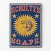 Vintageaffisch Schultz's Soaps väggdekoration retro