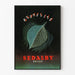 Vintageposter Sedalby Baillly med stiliserad blad som väggdekoration