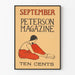 Vintageposter september Peterson Magazine föreläsning lugn