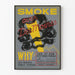 Vintageposter Smoke Over Des Moines - Retro väggdekoration