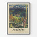 Vintageposter av Pyrenéerna av Société Nationale des Chemins de Fer Français