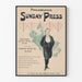 Vintageposter Philadelphia Sunday Press 1896 - Retro väggdekoration